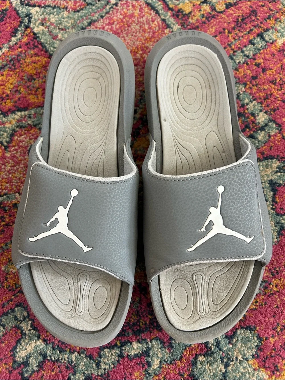 Nike | Mens ‘Cool Grey/White Wolf’ Hydro 6 Jordan Adjustable Slide Sandals Sz 11